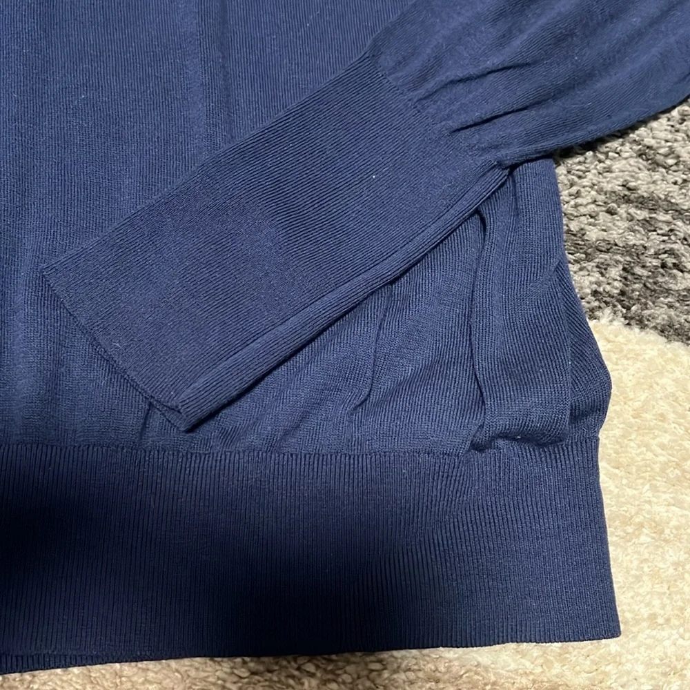 J. Crew cotton sweater, blue, size L EUC!